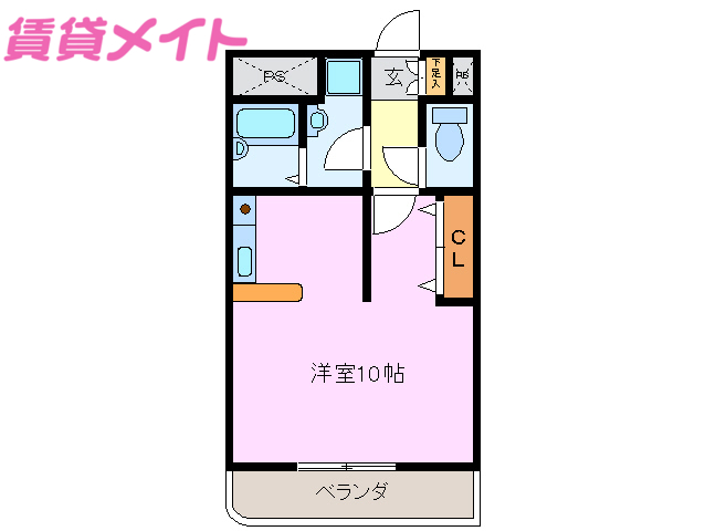 四日市市楠町南五味塚のマンションの間取り