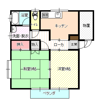 コーポレーション藤C棟の間取り