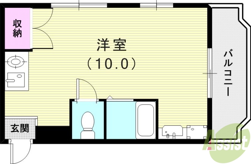 甲風ハイツの間取り