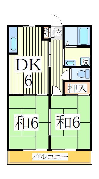 ハイツアキモトＡ棟の間取り