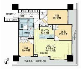 千代田区神田東松下町のマンションの間取り