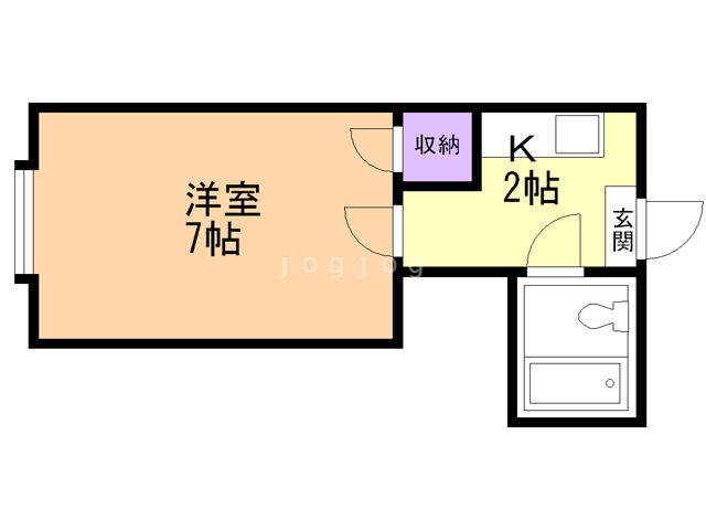 札幌市東区北十一条東のマンションの間取り