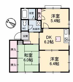 ドリームハイツ松永　Ａ棟の間取り