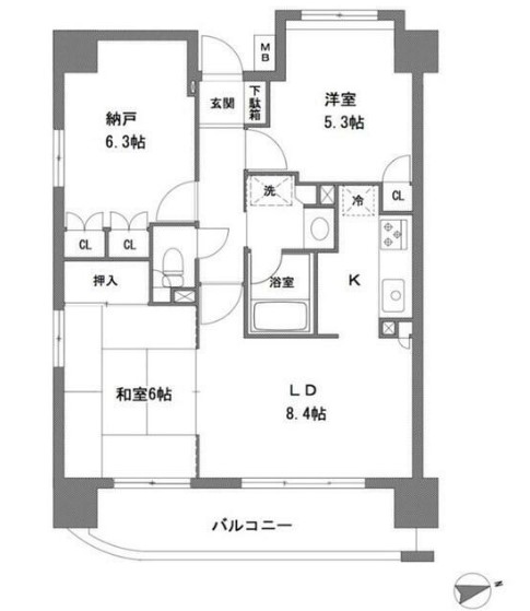 ラヴィータ谷塚駅前IIの間取り