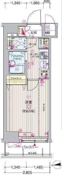 エステムプラザ神楽坂ＮｏｒｔｈＲｅｓｉｄｅｎｃｅの間取り