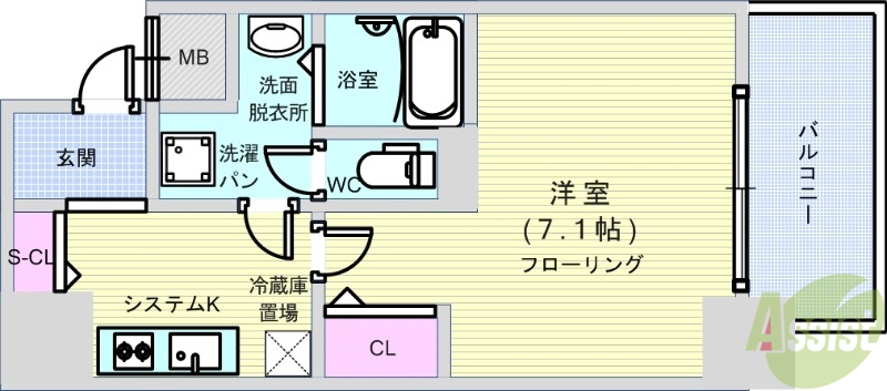 アドバンス上町台シュタットの間取り