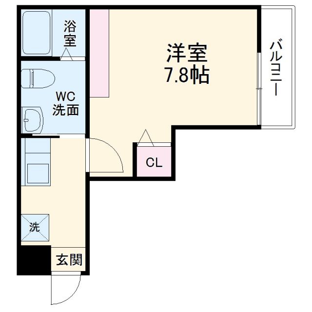 京都市上京区下之町のアパートの間取り