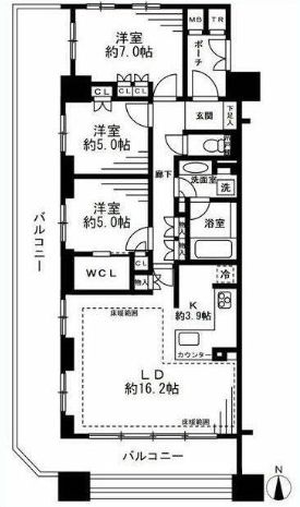 宇都宮市本町のマンションの間取り