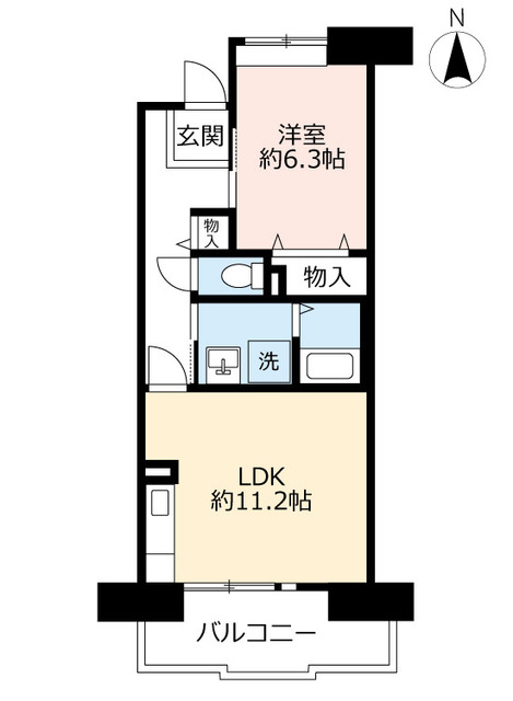 ＵＲ西宮マリナパークシティ丘のある街の間取り