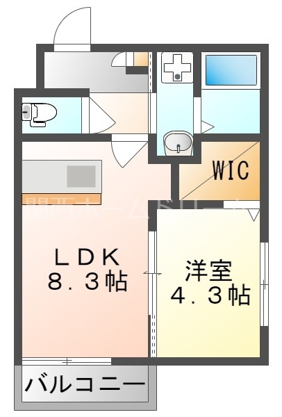 守口市大日町のアパートの間取り