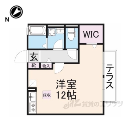 彦根市東沼波町のアパートの間取り