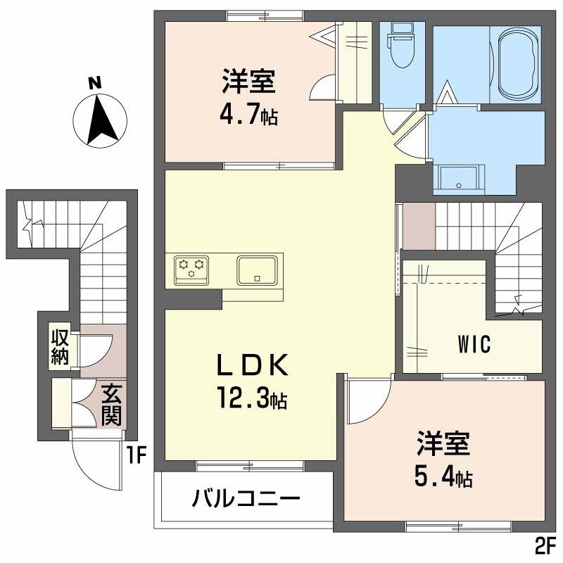 シャーメゾン　カデンツァの間取り