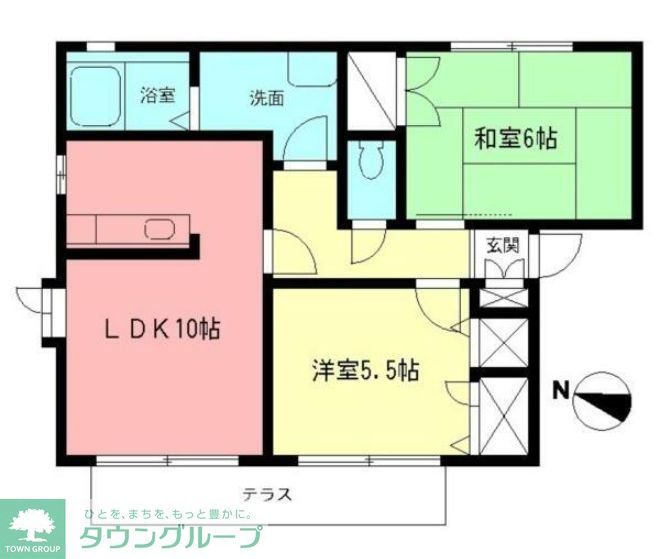 秦野市南矢名のアパートの間取り