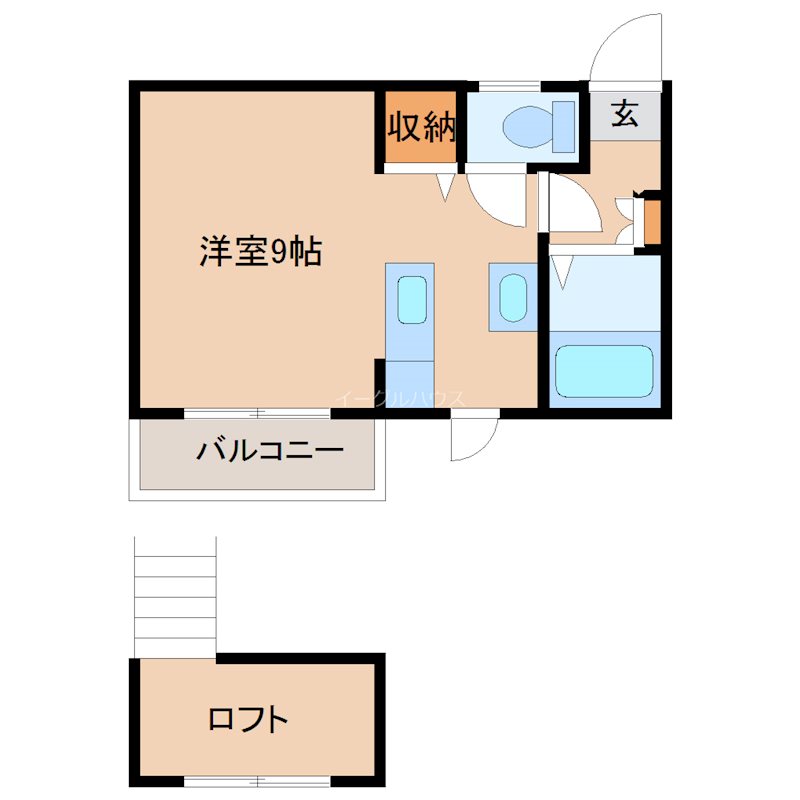 ハイデンス高雄Cの間取り