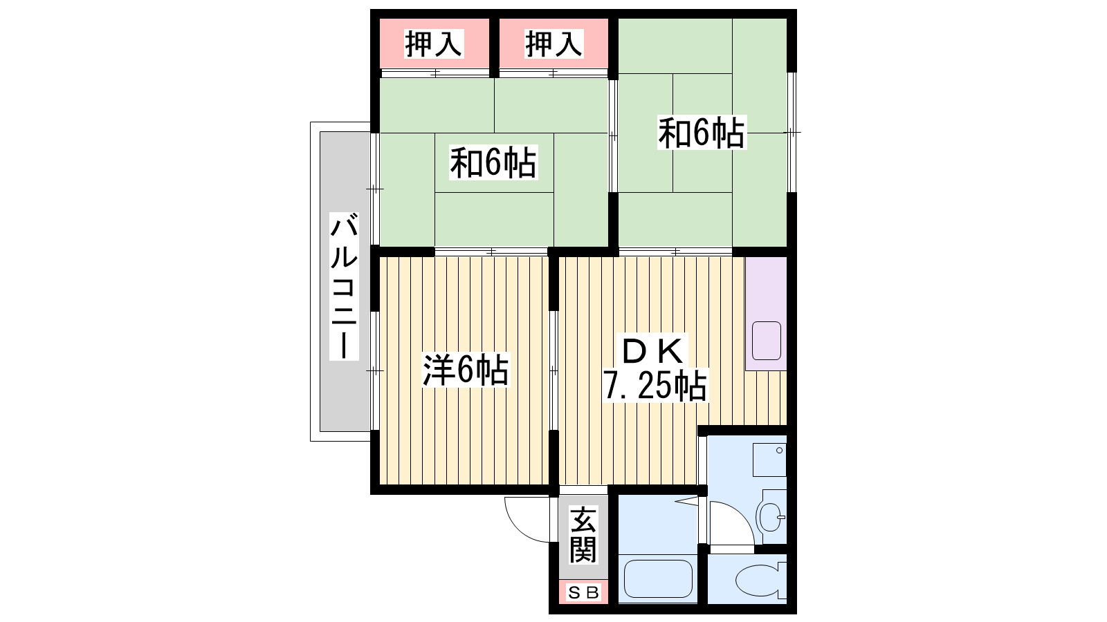 メゾンドエスポワールB棟の間取り