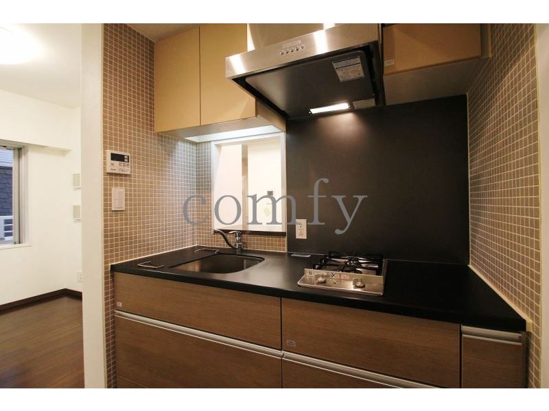 キッチン　ガス２口システムキッチン