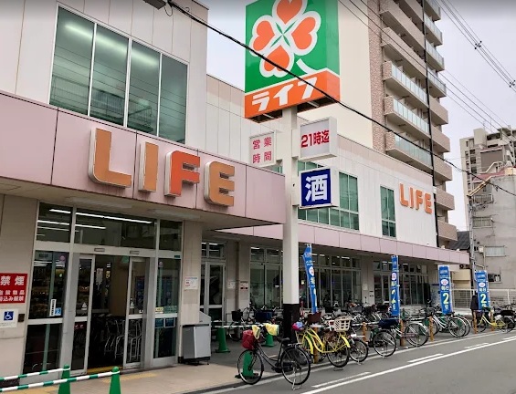 スーパー　ライフ新深江店（スーパー）まで355m