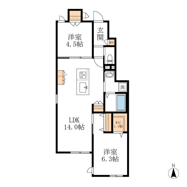 建物外観　間取図