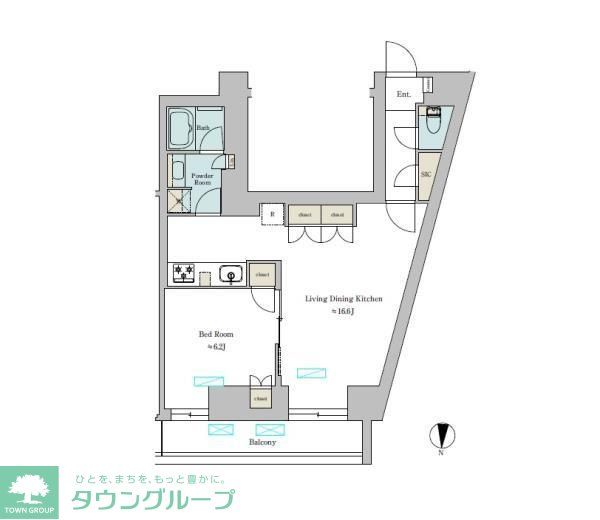 Brillia ist 池尻大橋の間取り写真