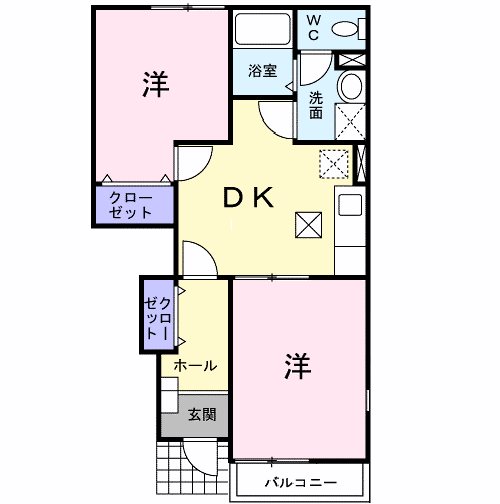 ＪＲ相模線 南橋本駅 バス乗車時間：9分 最寄りバス停で下車 徒歩5分 2階建 築25年の間取り写真