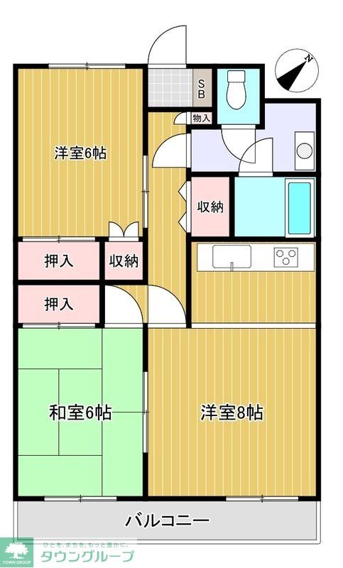 サザンヒルズの間取り写真