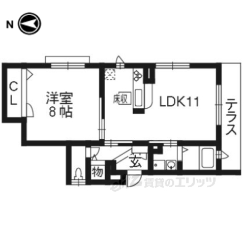 エスポワール八番館の間取り写真