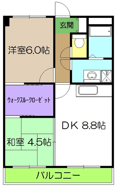 リーヴァかもべの間取り写真