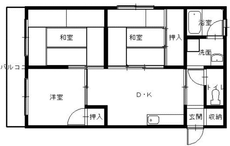 長崎市滑石のマンションの間取り