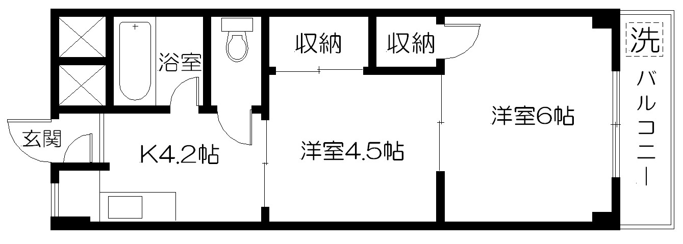 境南コーポの間取り