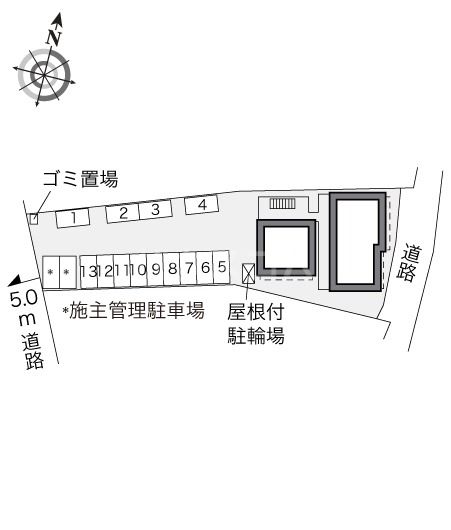 【焼津市中里のアパートの駐車場】