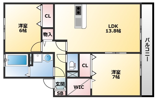 エステート光D棟の間取り