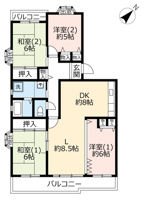 ＵＲ平城左京の間取り