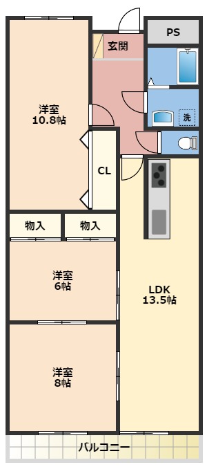 クレンツ海南の間取り