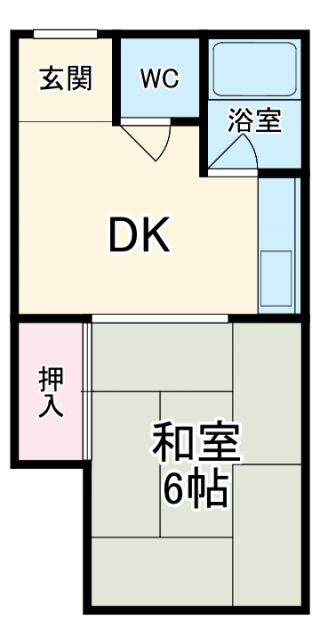 静岡県浜松市中央区中山町（アパート）の賃貸物件の間取り