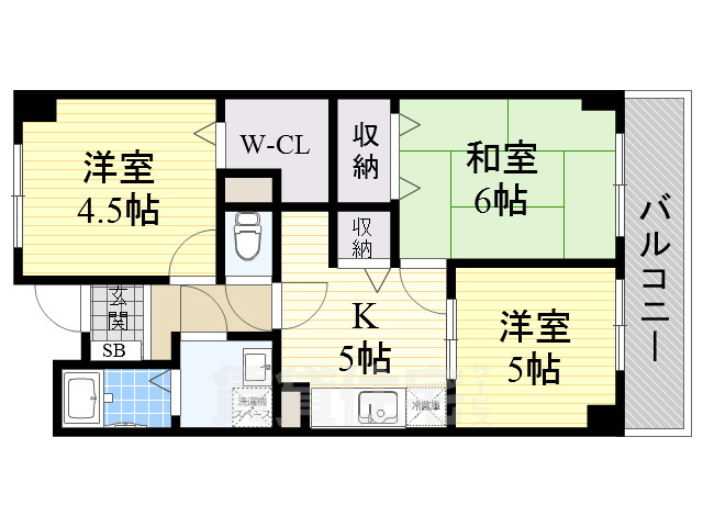 パークサイド高安の間取り