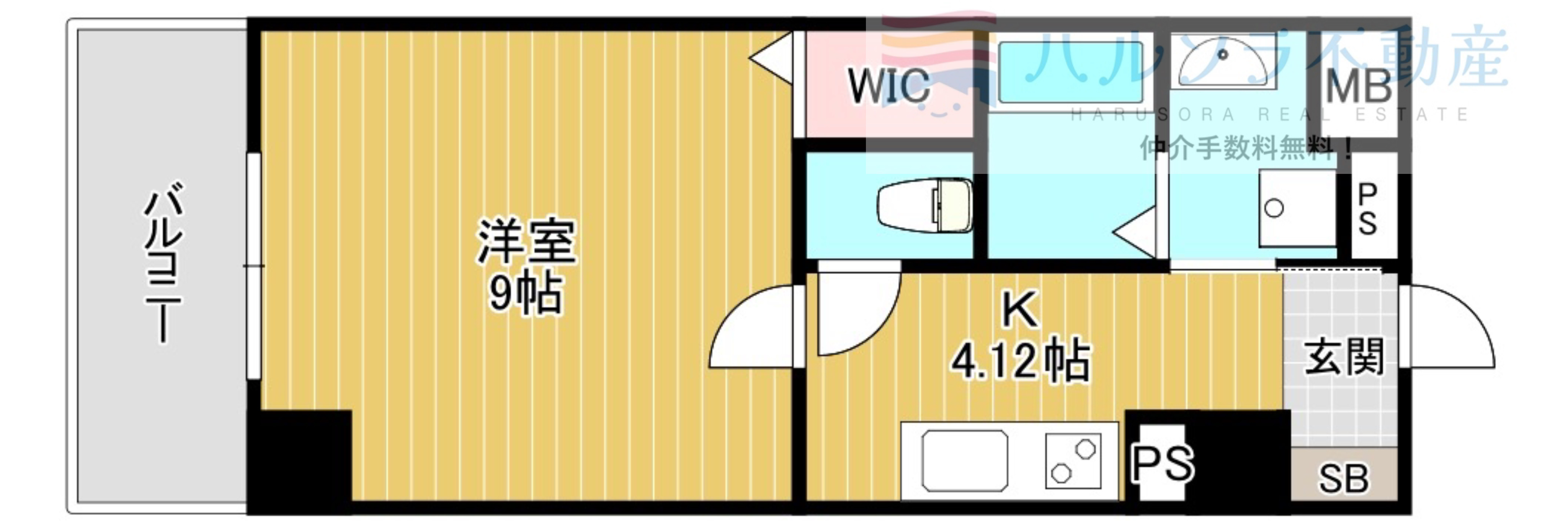 枚方市牧野阪のマンションの間取り