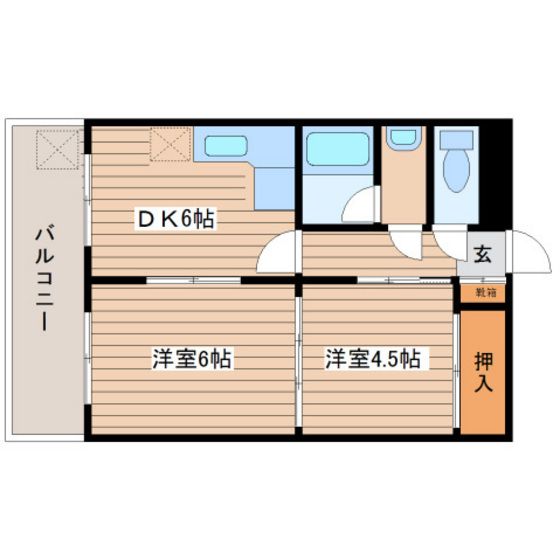 広島市中区光南のマンションの間取り