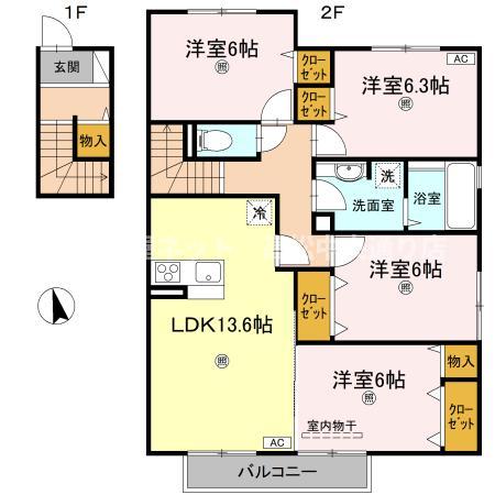 ポルト 太田の間取り