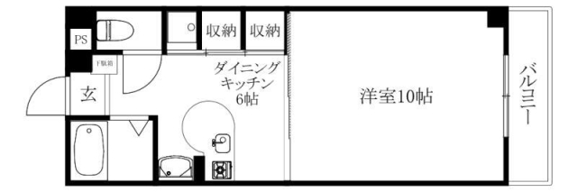 松山市福音寺町のマンションの間取り