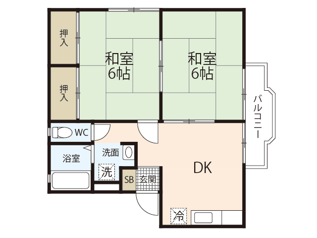 ウインドシティ府中Ｂの間取り