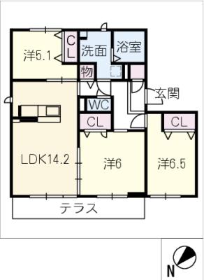 仮)JA賃貸千種区鹿子町四丁目Aの間取り