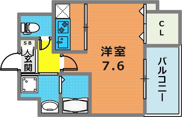 TOYOTOMI STAY premium神戸湊川公園の間取り