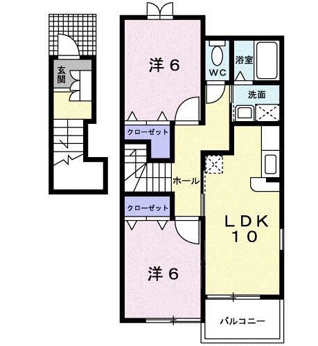 メゾンエスポールII　Ｃの間取り