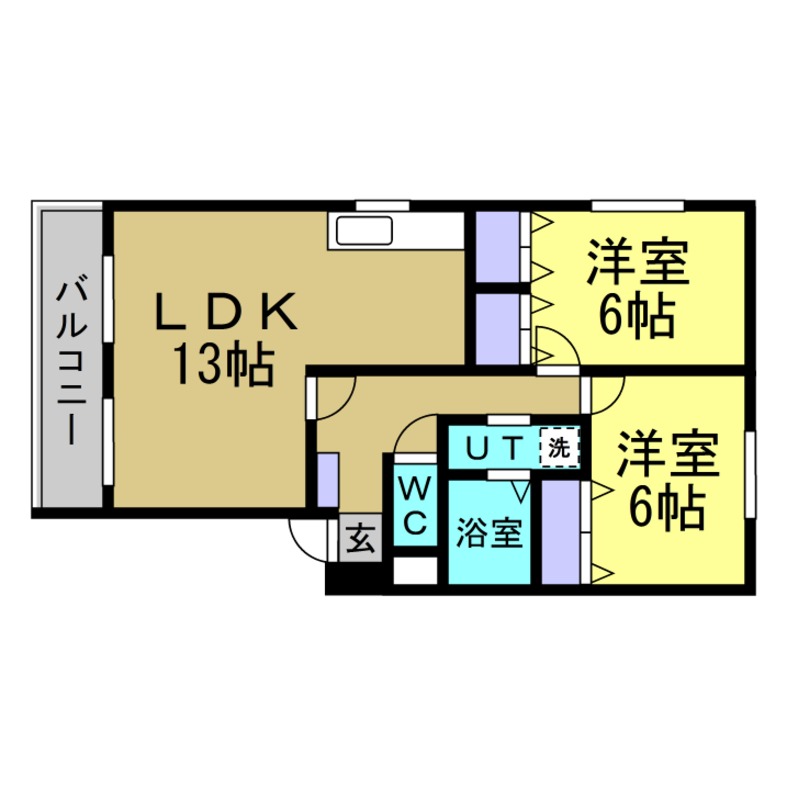 コート半田東Ａ棟の間取り