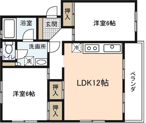 廿日市市佐方のマンションの間取り