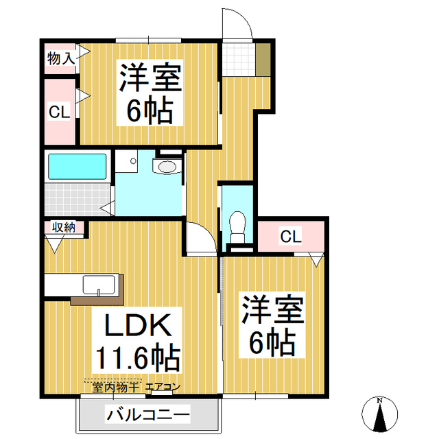 アリービオひがのの間取り