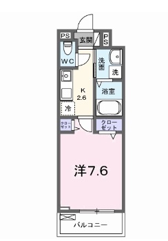 神戸市垂水区舞子台のアパートの間取り