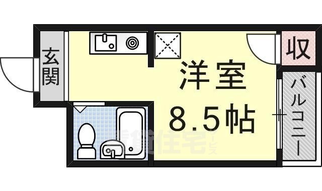 大津市一里山のマンションの間取り