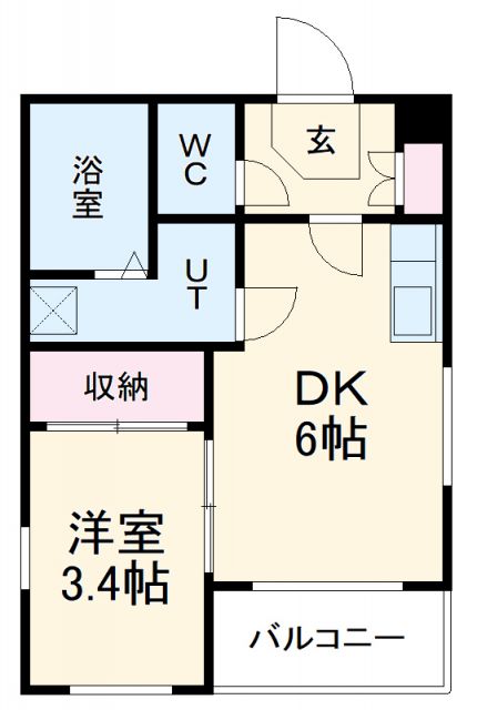 名古屋市西区児玉のアパートの間取り