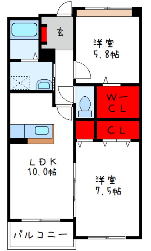 和泉市観音寺町のマンションの間取り